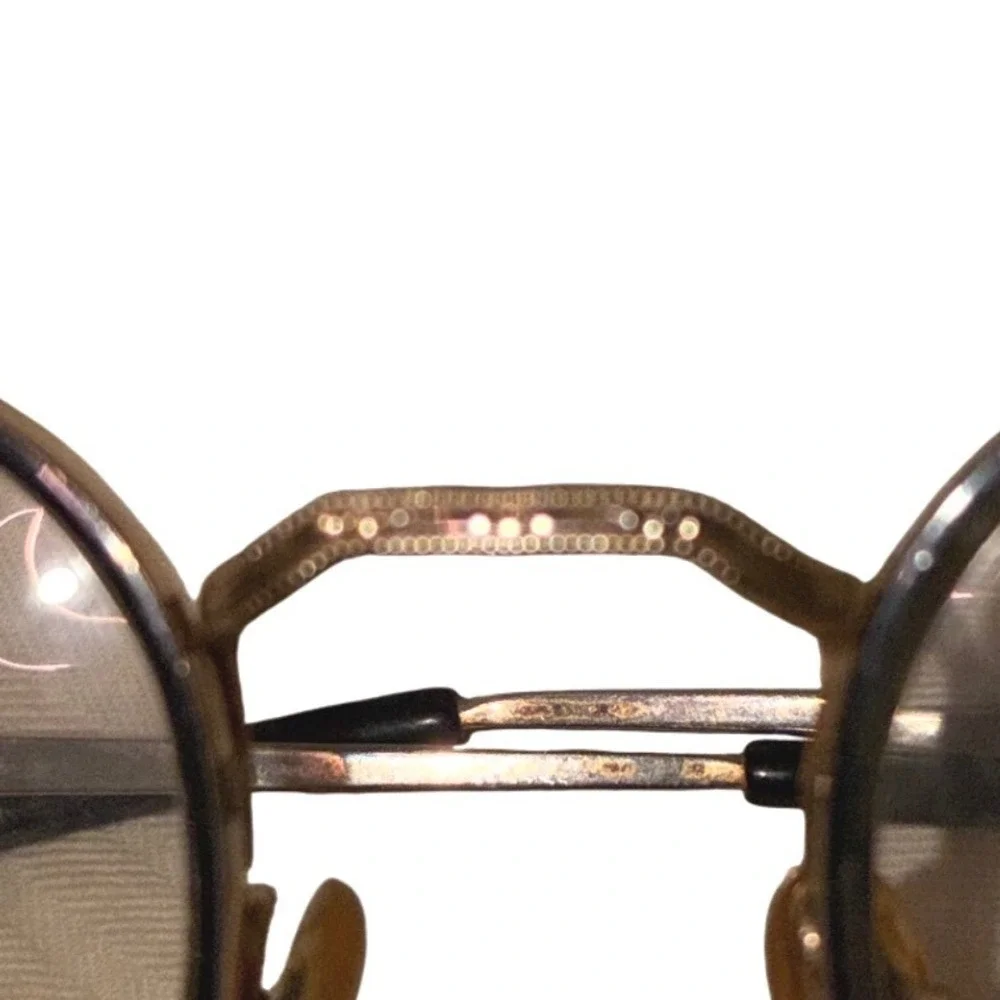 Vintage Polo Ralph Lauren Round P3 Eyeglasses Gold Wire Frame READ